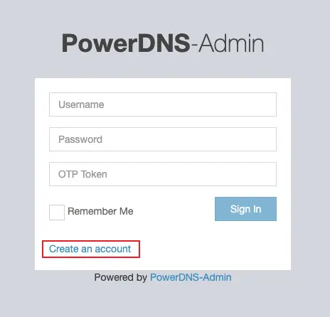 PowerDNS-Admin 登录页 Login page